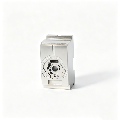 Front-Profiled Connector Insert Block — representative custom component view 1 Mold Steels — Drawing Review for CNC Tooling | SUUXIANG
