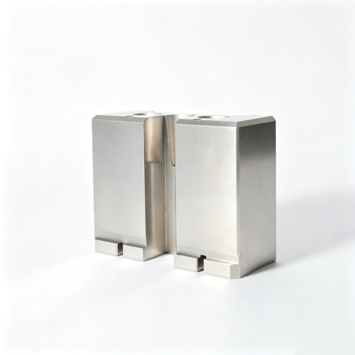 Custom Curved-Relief Precision Mold Block — representative custom component view 1 Custom Curved-Relief Precision Mold Block — representative custom component view 1