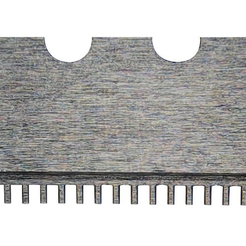 Custom Double-Notch Comb Mold Plate — representative custom component view 1 Custom Double-Notch Comb Mold Plate — representative custom component view 1