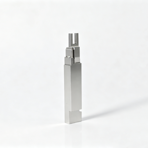 Custom Forked Connector Core Insert — representative custom component view CMM Versus Optical Measurement: Engineer’s Guide