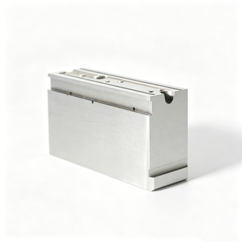 Custom Long-Slot Precision Tooling Block — representative custom component view 1 Custom Long-Slot Precision Tooling Block — representative custom component view 1