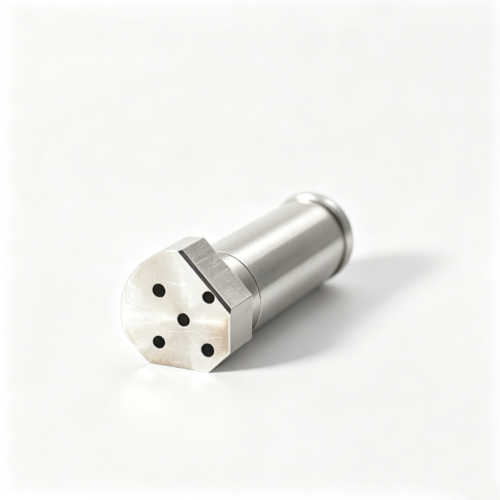 Custom Multi-Opening End-Face Turned Part — representative custom component view 1 Custom Multi-Opening End-Face Turned Part — representative custom component view 1