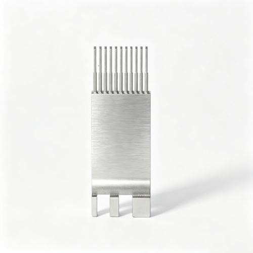 Custom Notched-Base Comb Mold Insert — representative custom component view 1 Custom Notched-Base Comb Mold Insert — representative custom component view 1