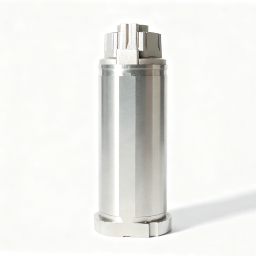 Custom Slotted-End Cylindrical CNC Component — representative custom component view 1 Custom Slotted-End Cylindrical CNC Component — representative custom component view 1