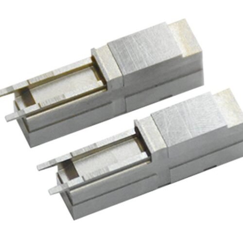 Custom Twin-Fork Recess Mold Insert — representative custom component view 1 Custom Twin-Fork Recess Mold Insert — representative custom component view 1