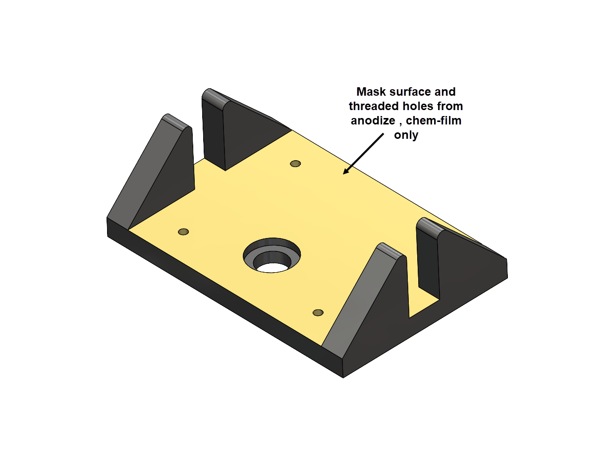 Close view of surface texture on a machined metal component