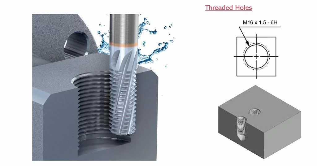 Drill approaching a hole along its axis